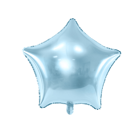 Folieballong stjerne- metallic himmelblå