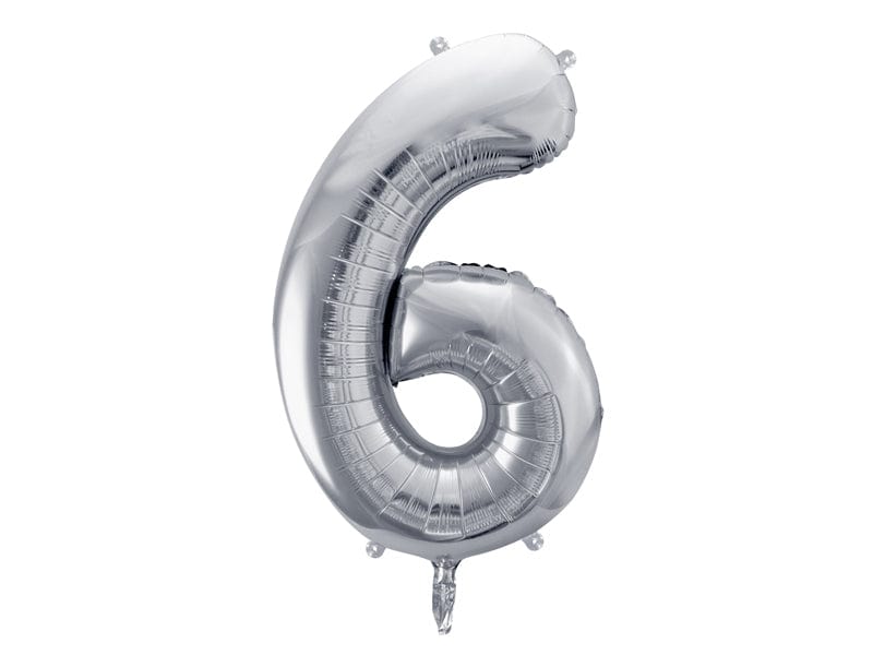Folieballonger tall 0-9- Sølv