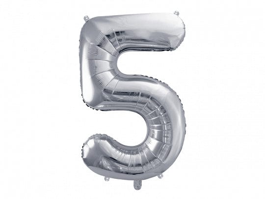 Folieballonger tall 0-9- Sølv