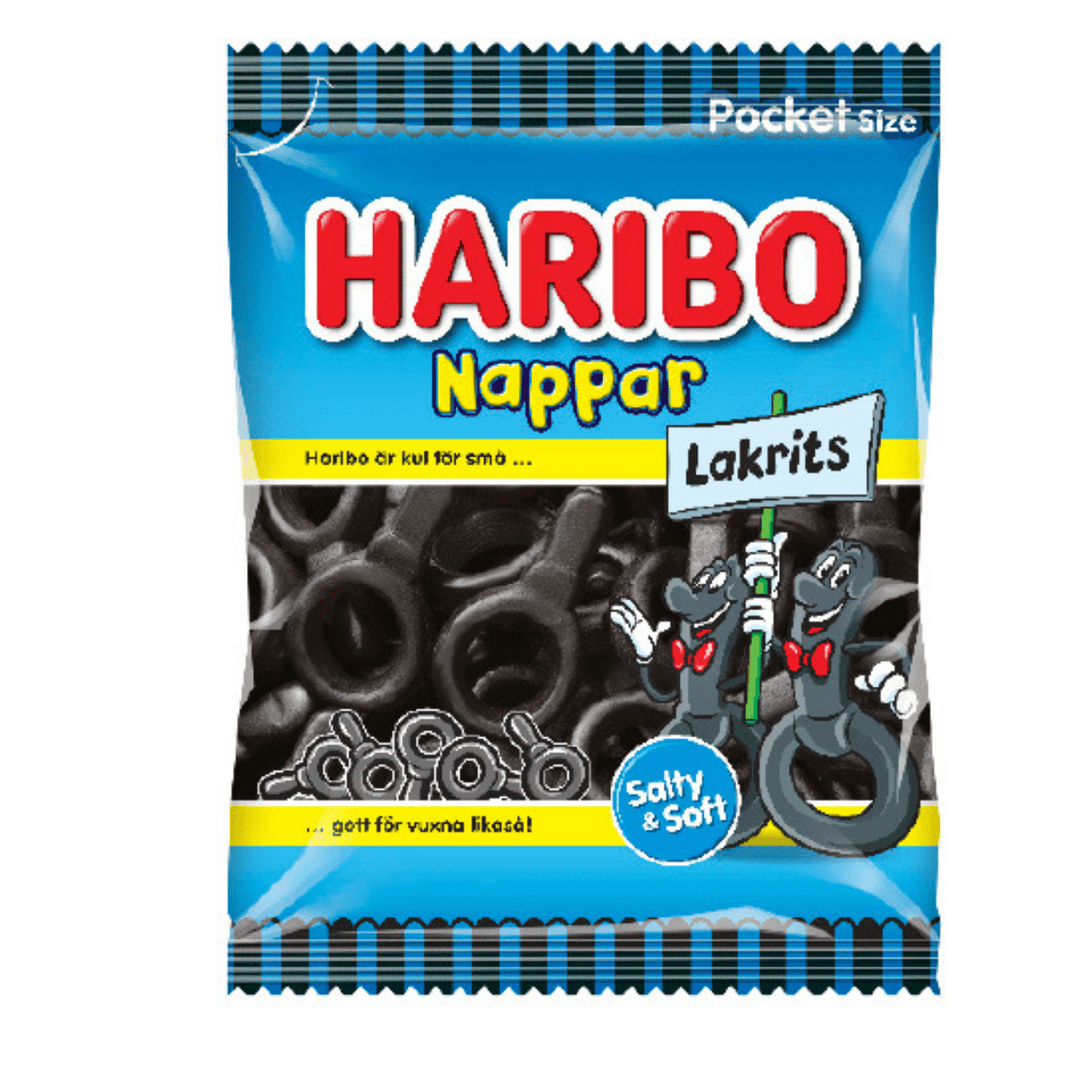 Haribo Nappar Lakris 80g