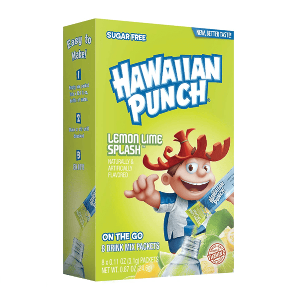 Hawaiian Punch On To Go Lemon Lime Splash Drink Mix - 8pk