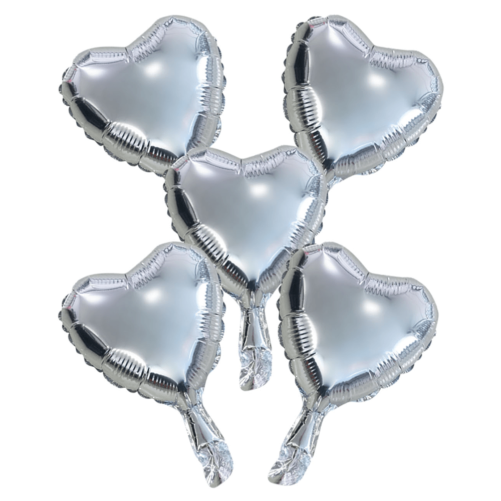 Hjerteballonger- sølv