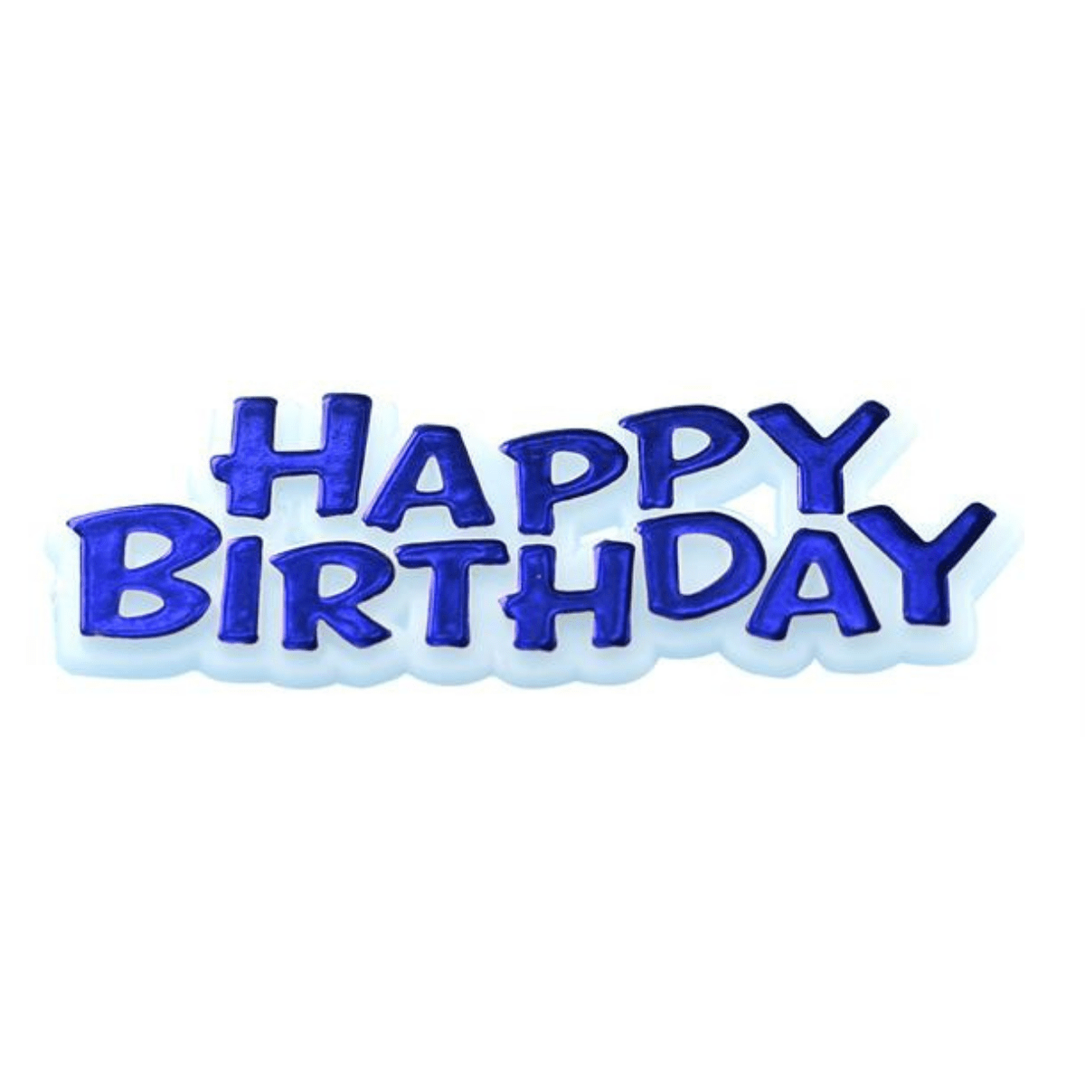 Kakeskilt "Happy birthday"- Blå