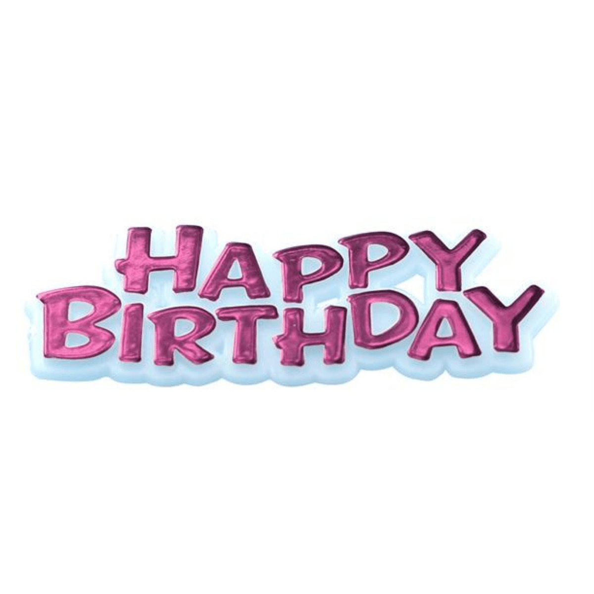 Kakeskilt "Happy birthday"- Rosa