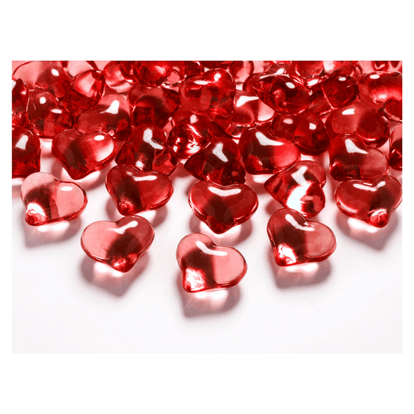 Krystallhjerter, røde 21mm