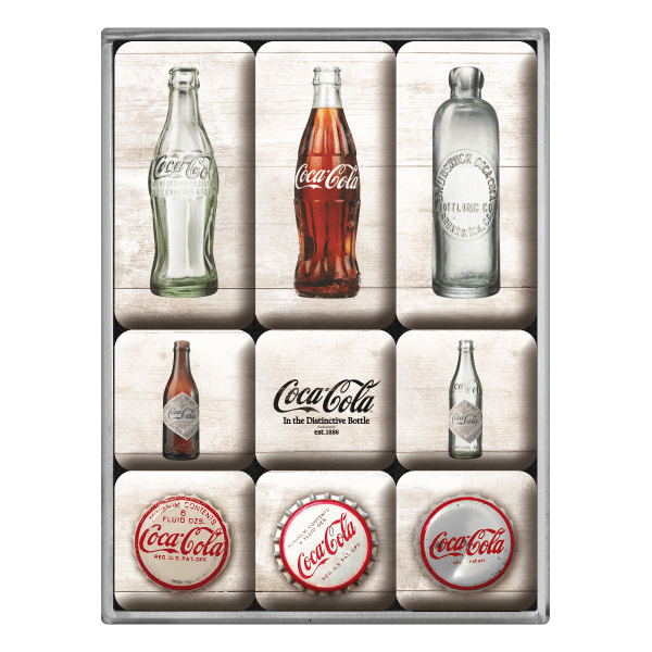 Magnetsett- Coca Cola Bottle Timeline