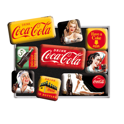 Magnetsett- Coca Cola Yellow Mix