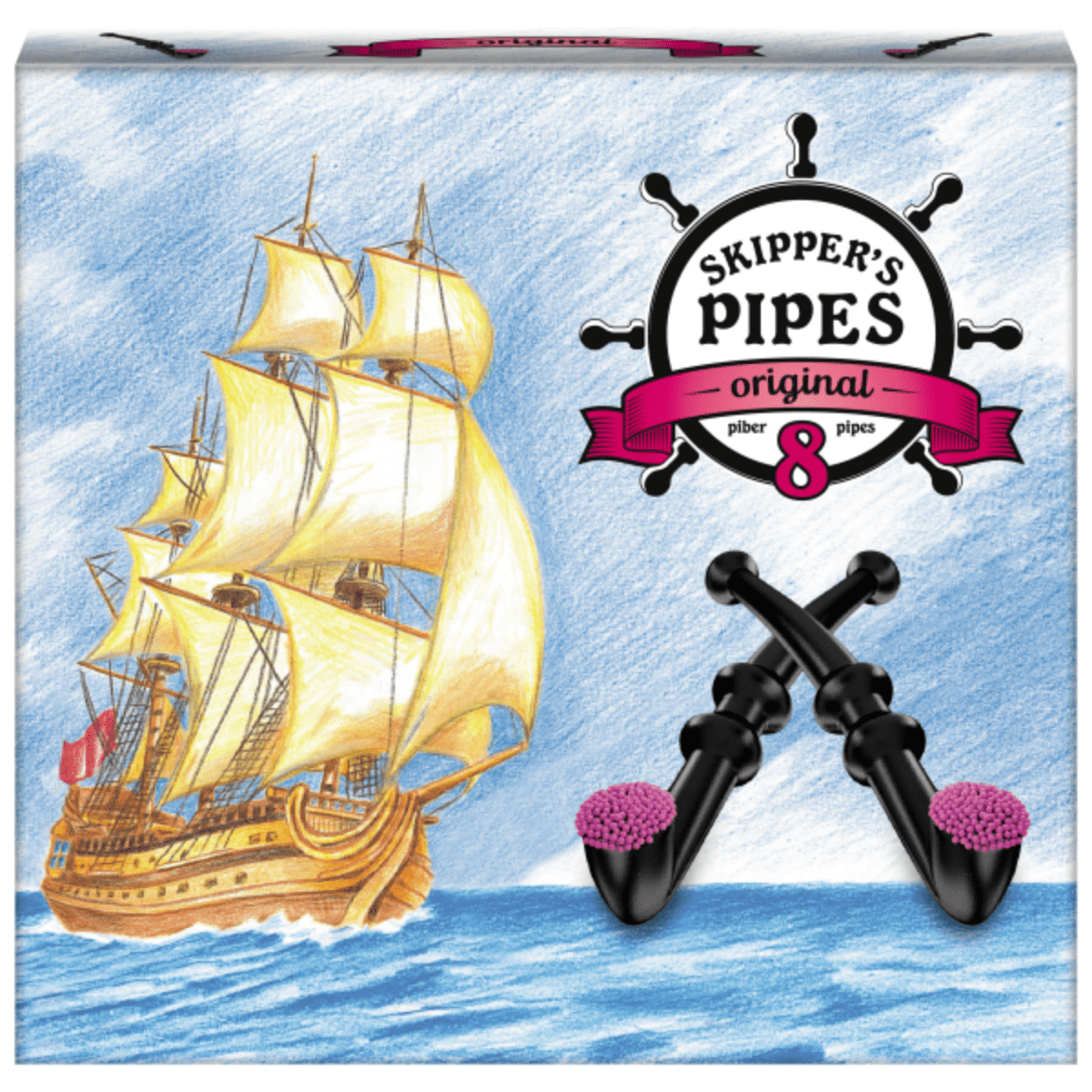 Malaco Skippers Pipes 8-pack, 136g