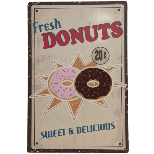 Metallskilt- Donuts