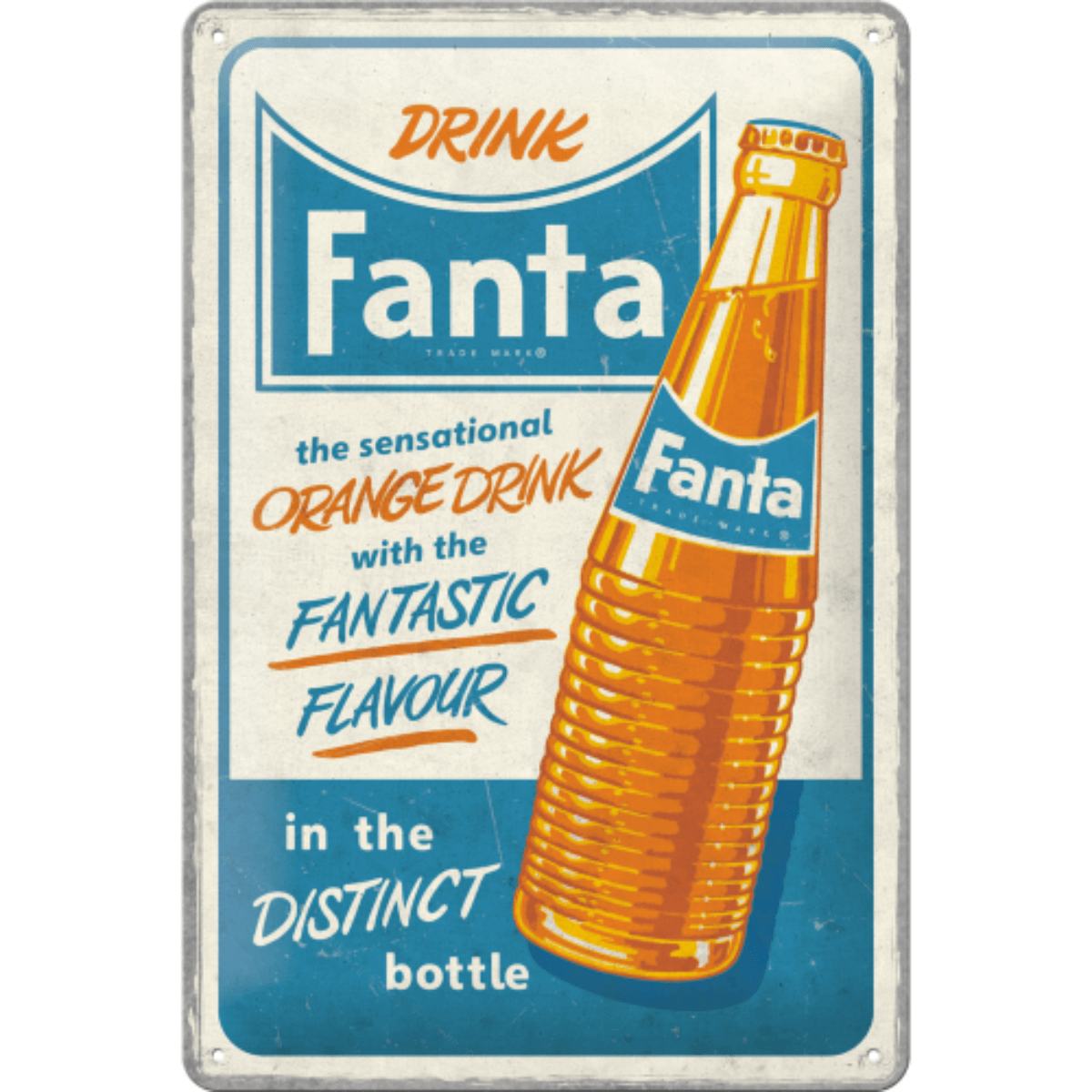 Metallskilt Fanta Sensational Orange Drink