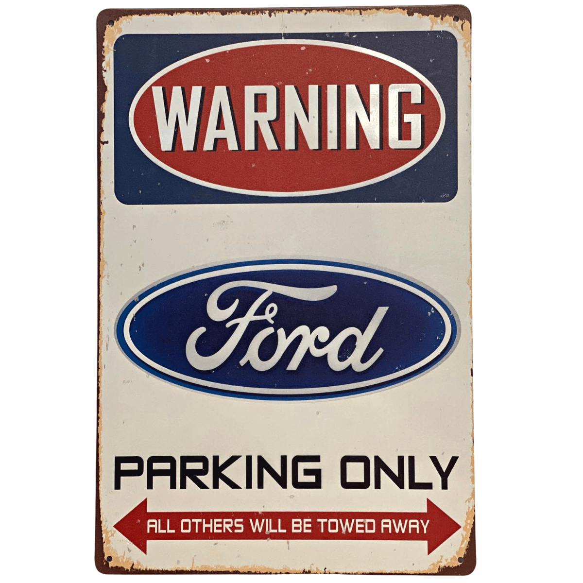 Metallskilt- Ford parking only
