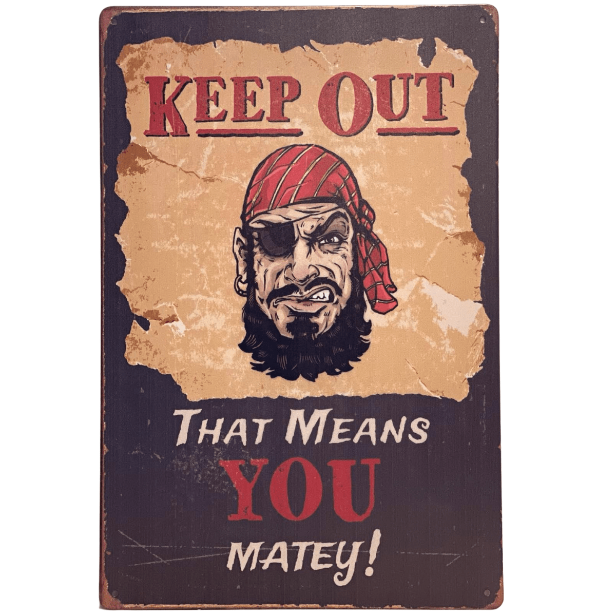 Metallskilt- Keep out