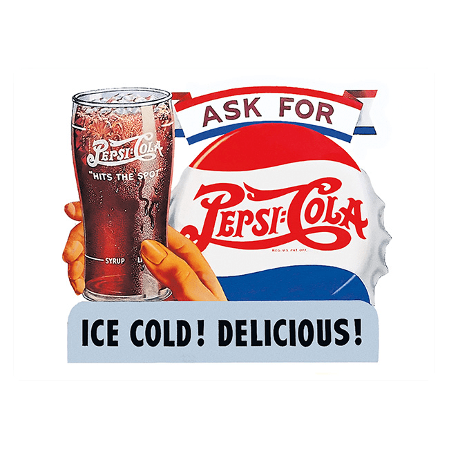 Metallskilt- Pepsi Ice Cold Delicious