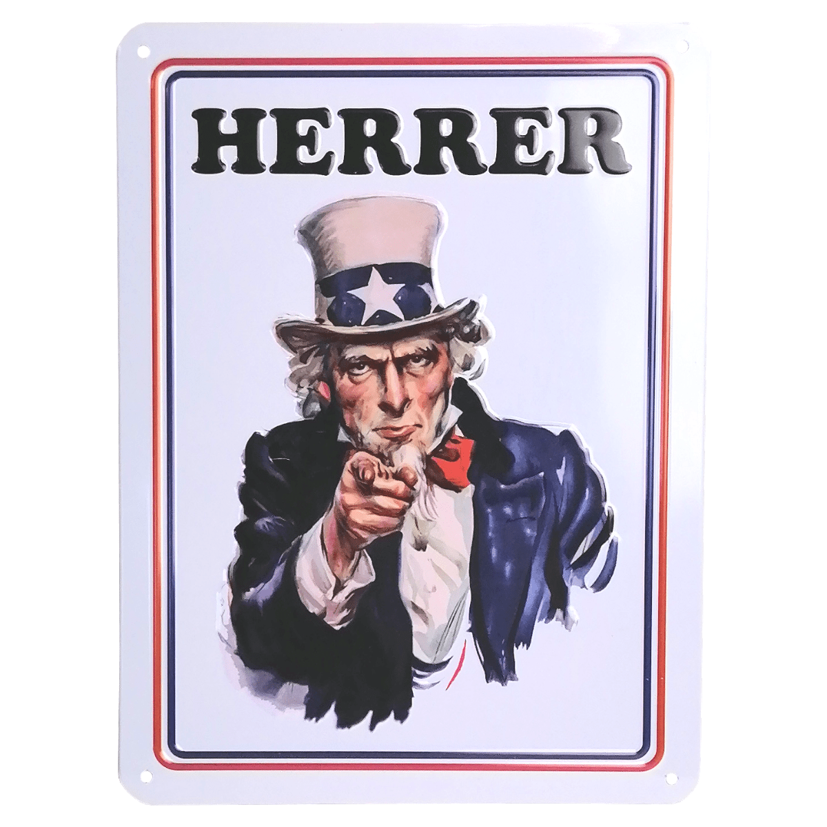 Metallskilt- Uncle Sam Herrer