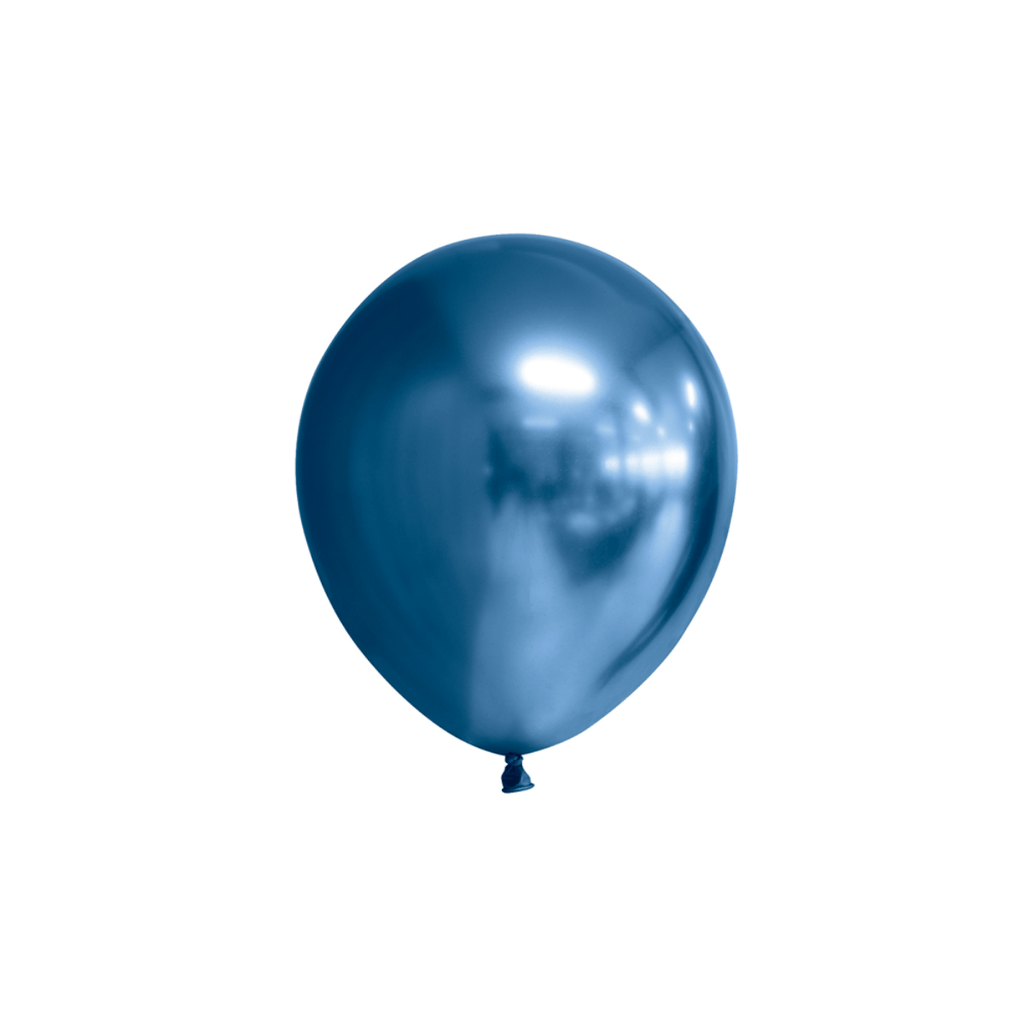 Miniballonger Chrome Blå, 100 stk