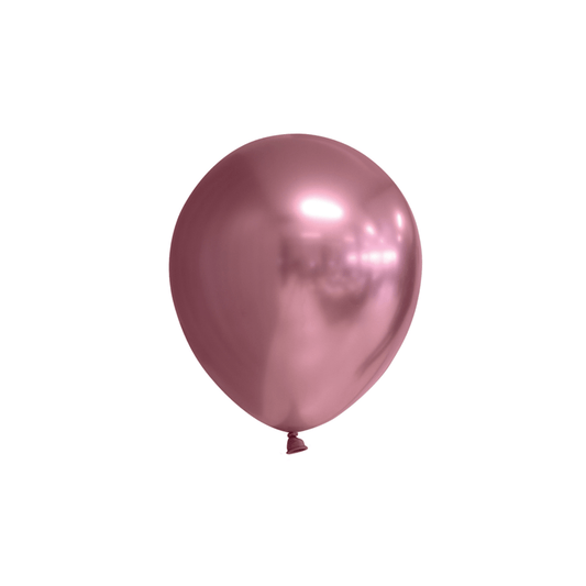 Miniballonger Chrome Rosa, 100 stk