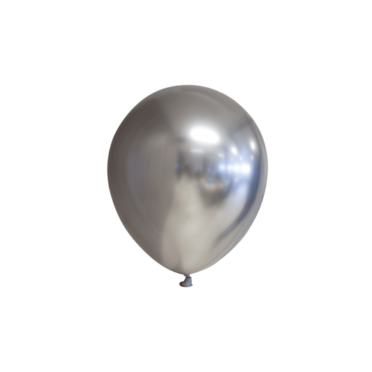 Miniballonger Chrome Sølv, 100 stk