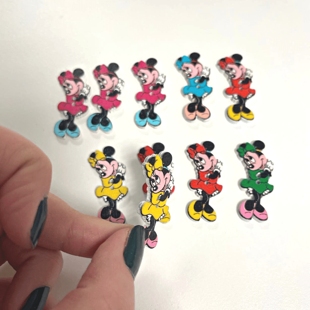 Minni mus - Knapper i tre 10 stk