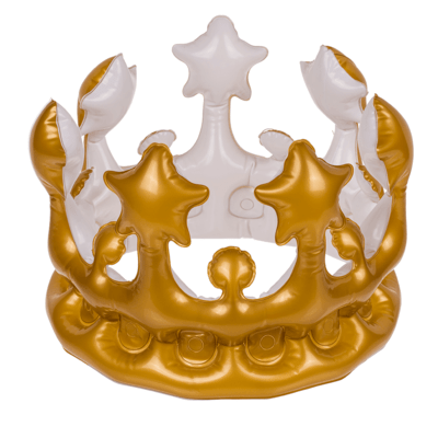 Oppblåsbar krone- gull