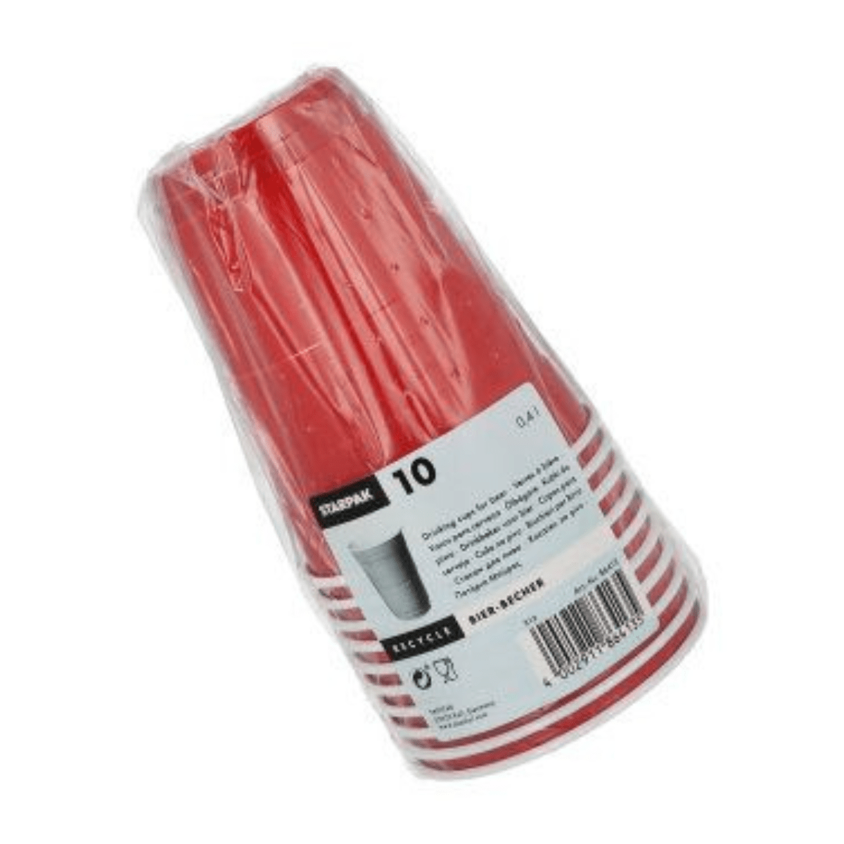 Plastkopper Røde 10pk