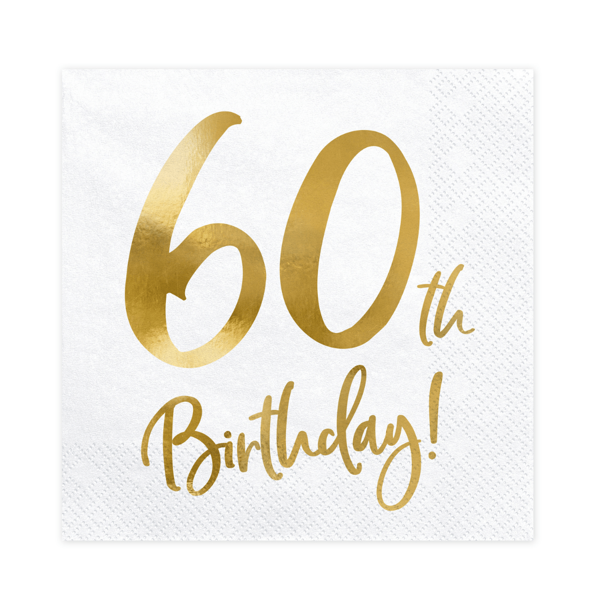 Servietter 60th Birthday, 20 stk