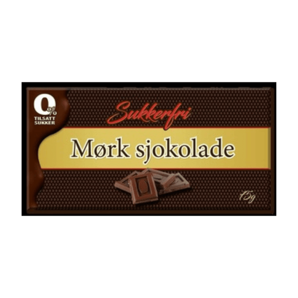 Sukkerfri Mørk Sjokolade 75g