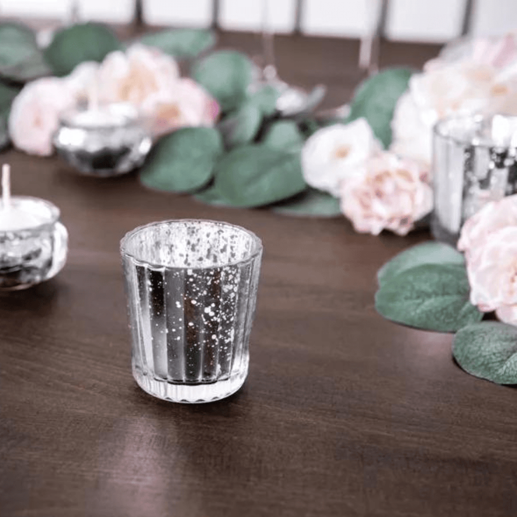 Telysholder i glass - Sølv
