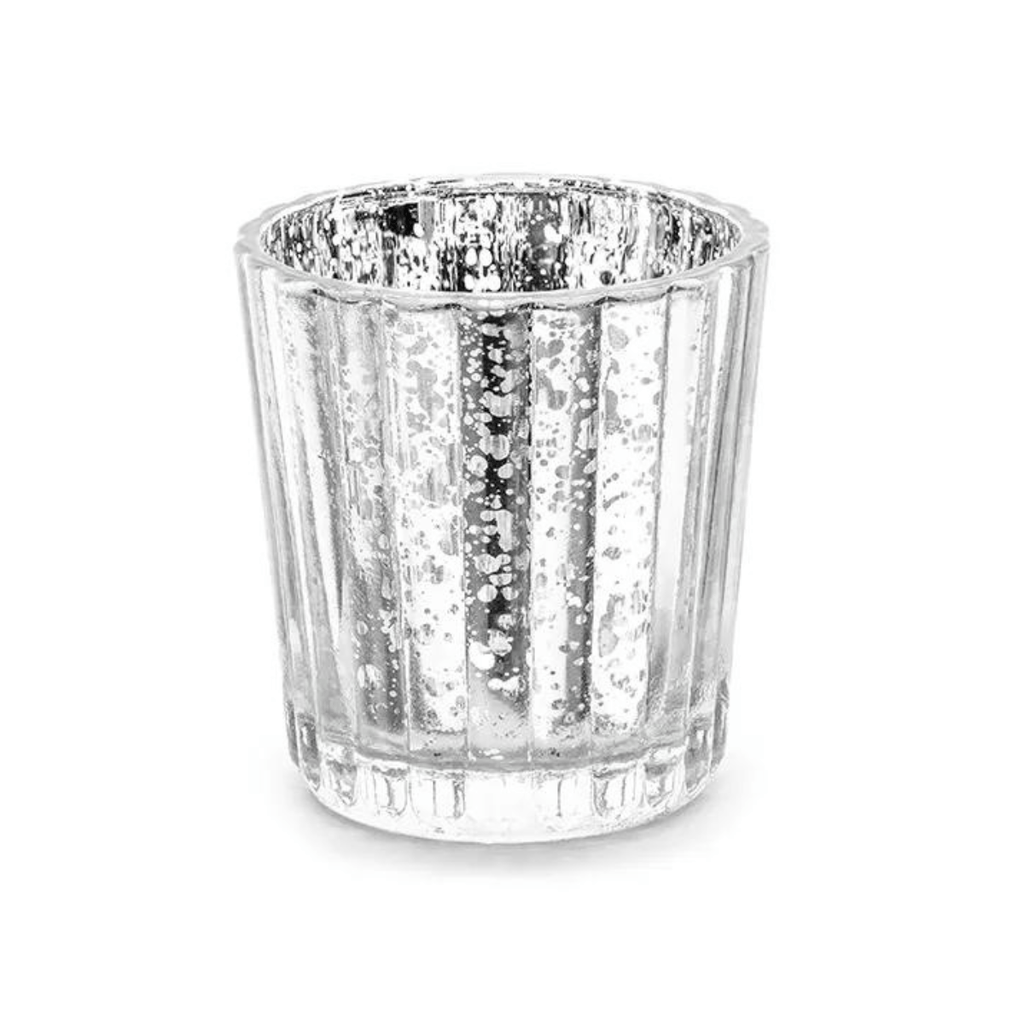 Telysholder i glass - Sølv
