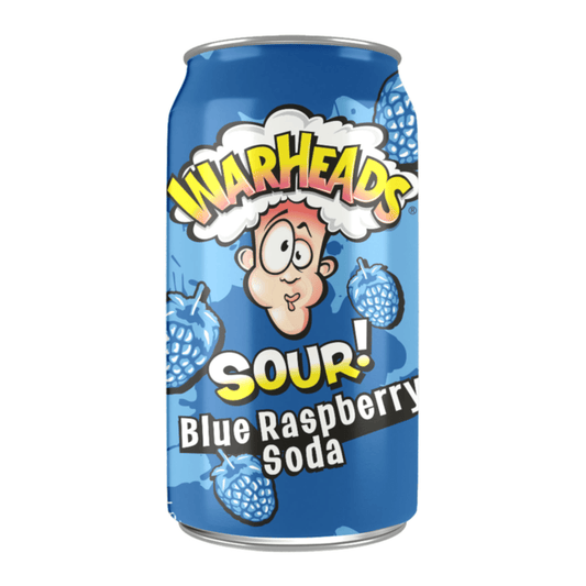 Warheads Sour Blue Raspberry Soda 355 ml