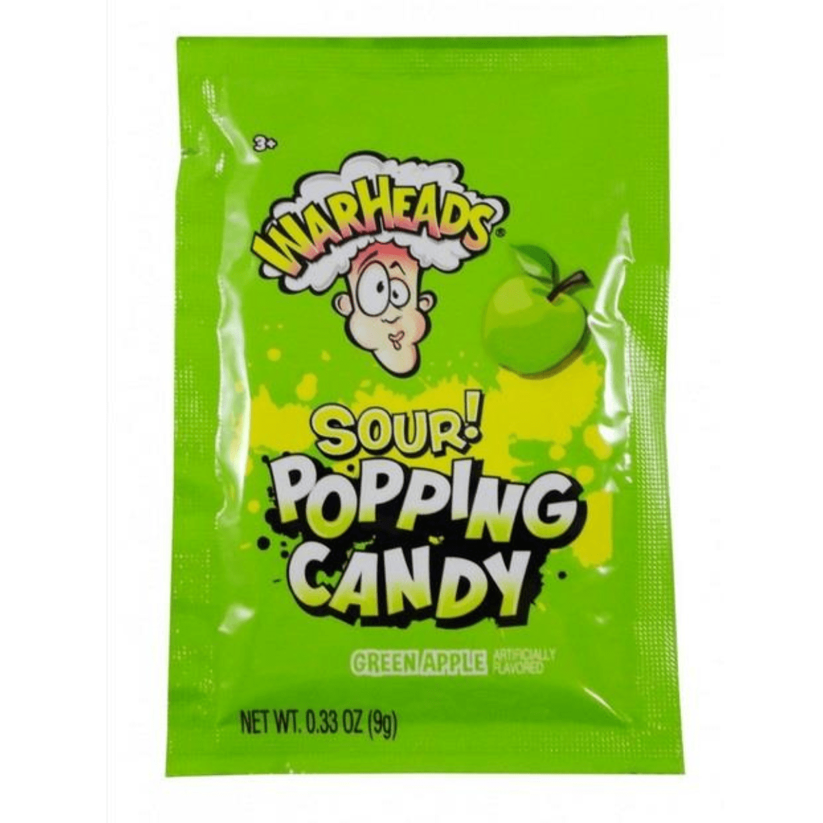 Warheads Sour pop candy, Green Apple